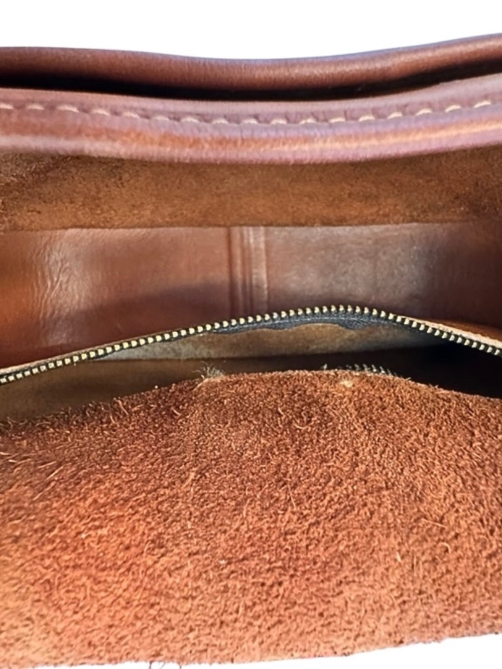 Vintage Coach British Tan Chelsea Saddle Bag Style #9894 USA Made - Rare - Picture 8 of 14